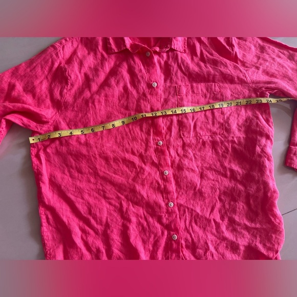 Lands and Hot Pink 2-Piece Shorts M 10-12 Set long sleeve shirt L(14-16) Linen - Picture 16 of 16
